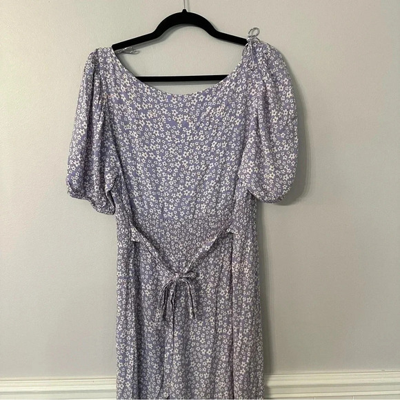 Auguste The Label Women’s Short Sleeve Lavender Floral V-Neck Jumpsuit Sz 10 GUC - Picture 11 of 12
